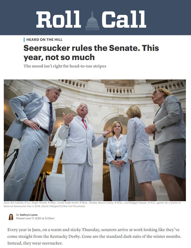 Seersucker rules the Senate. This year, not so much | RollCall | June 2020