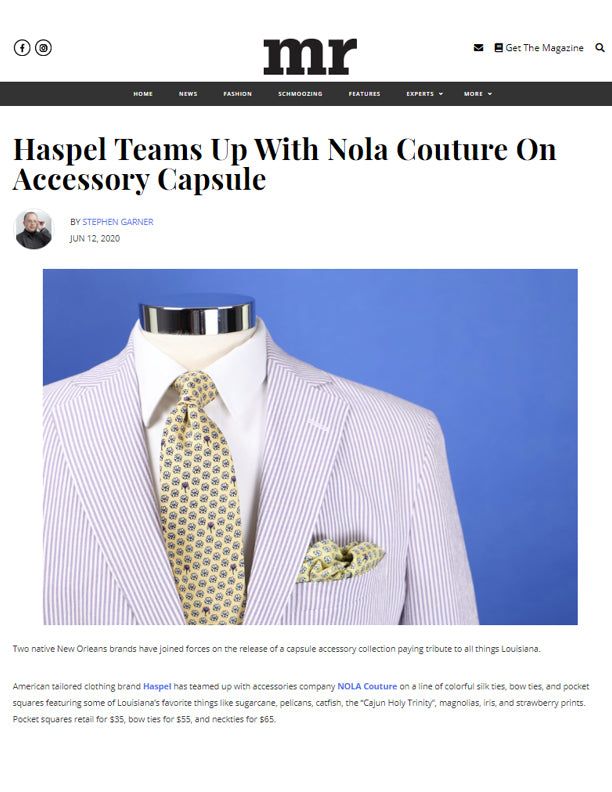 Haspel Teams Up With Nola Couture On Accessory Capsule | MR | JUNE 2020