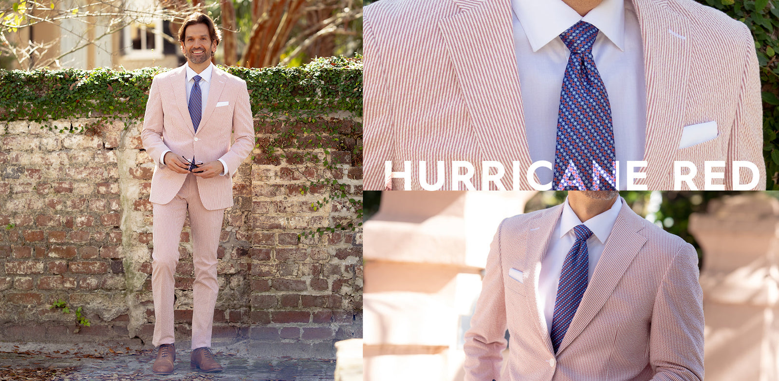 SUIT SEPARATES - Hurricane Red Seersucker Suit