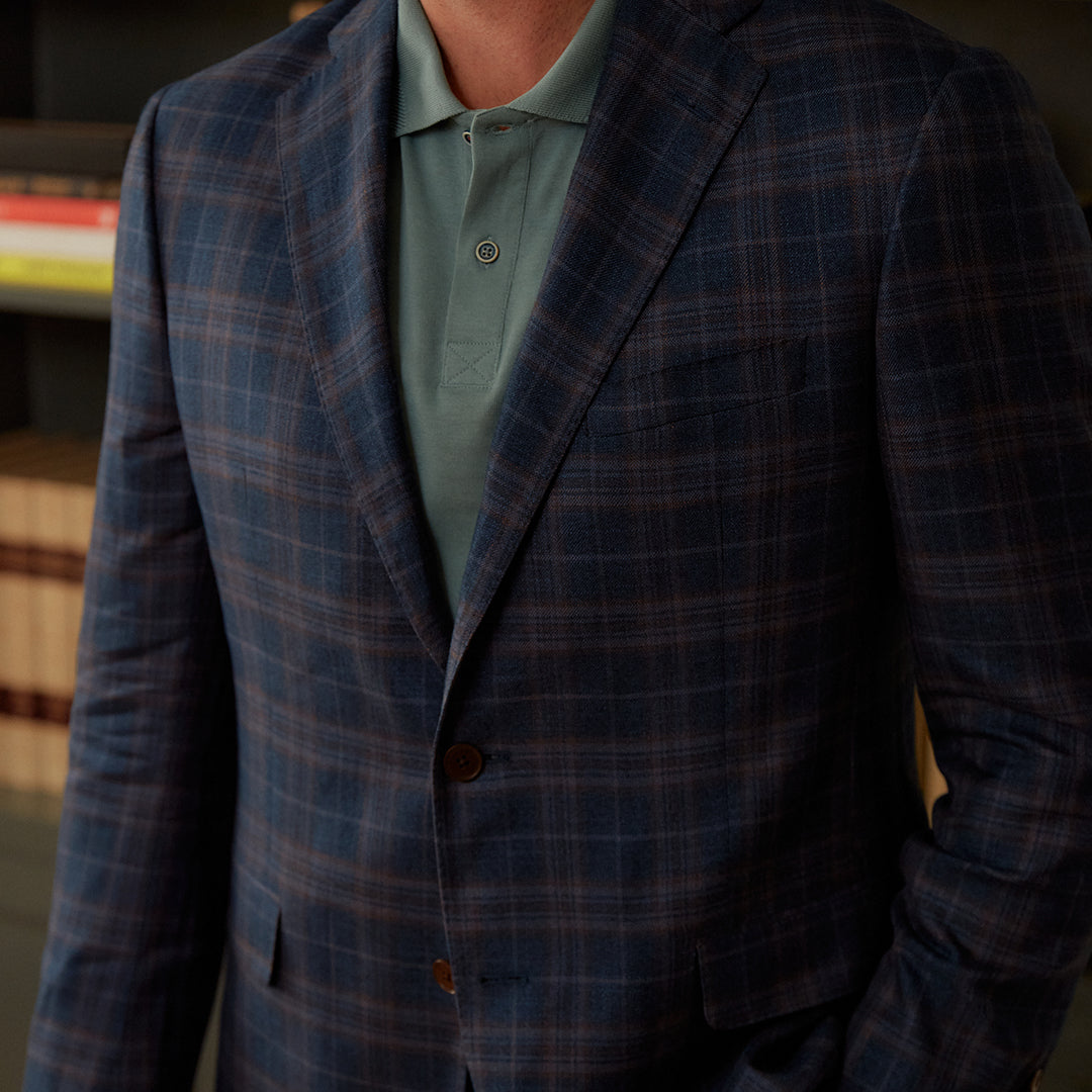 Audubon Blue with Gold Deco Sport Coat