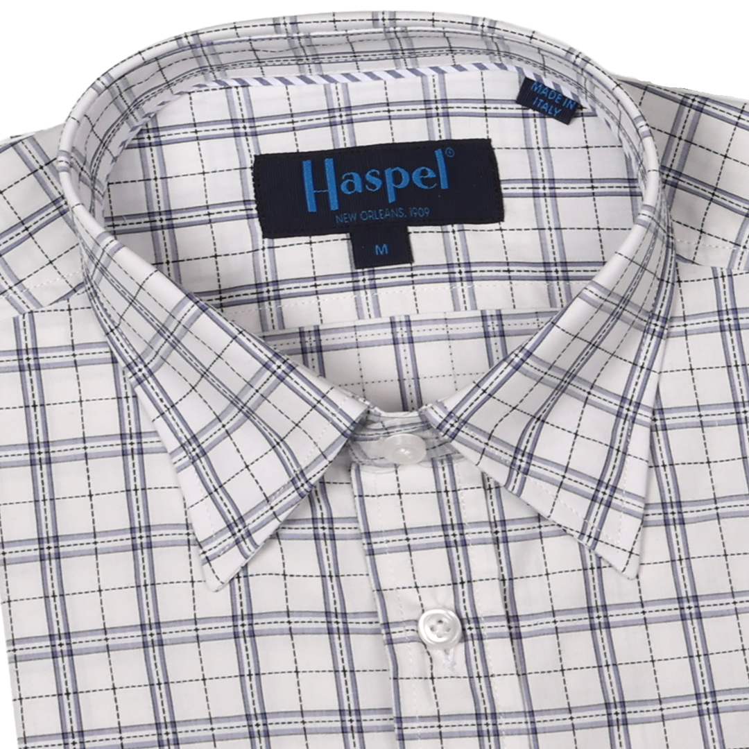 Treme Navy Broken Grid Long Sleeve Shirt