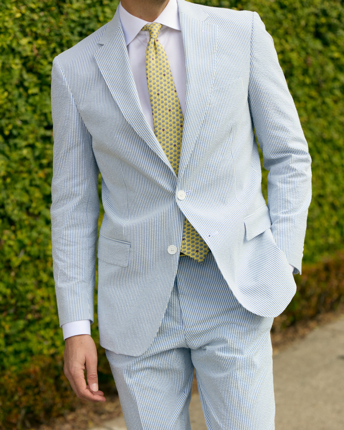 Sapphire Blue Seersucker Stretch Pant | Seersucker Suit Separates