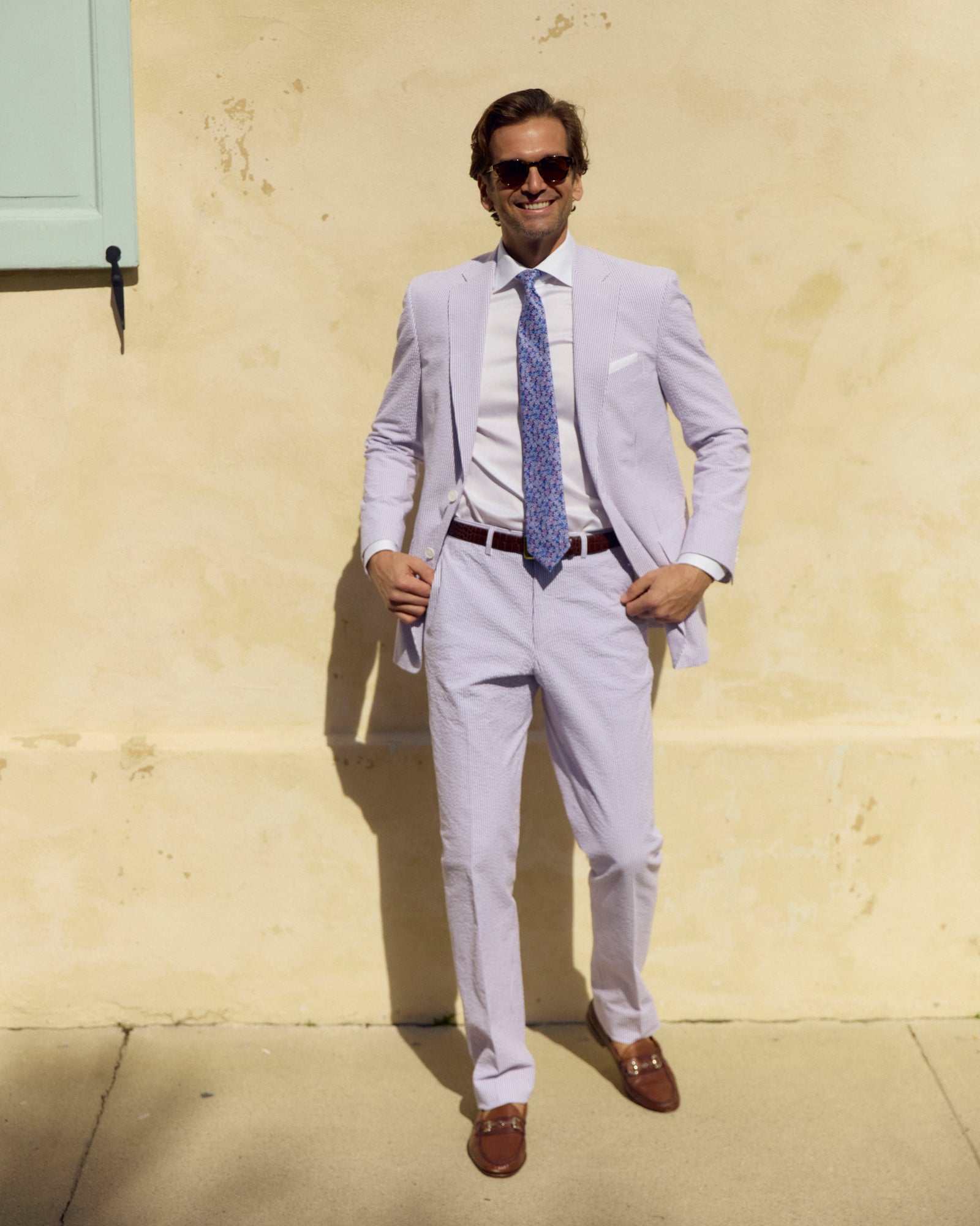 Turn heads in this exquisite Purple Haze Seersucker Stretch Sport Coat! Sleek and stylish, this classic is sure to cause a stir at your next event. With a unique purple hue and a comfortable stretch, this sport coat is perfect for adding a bold touch of sophistication to any look. Get your "haze" on and start feeling like a ten in this one-of-a-kind!