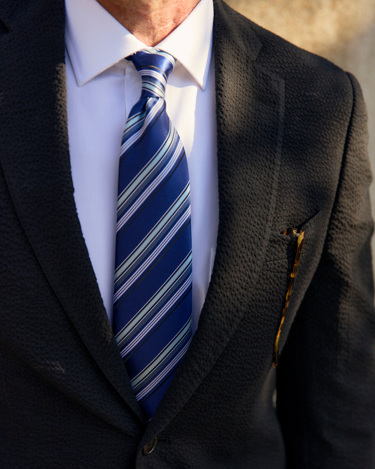 Black Pepper Seersucker Stretch Sport Coat