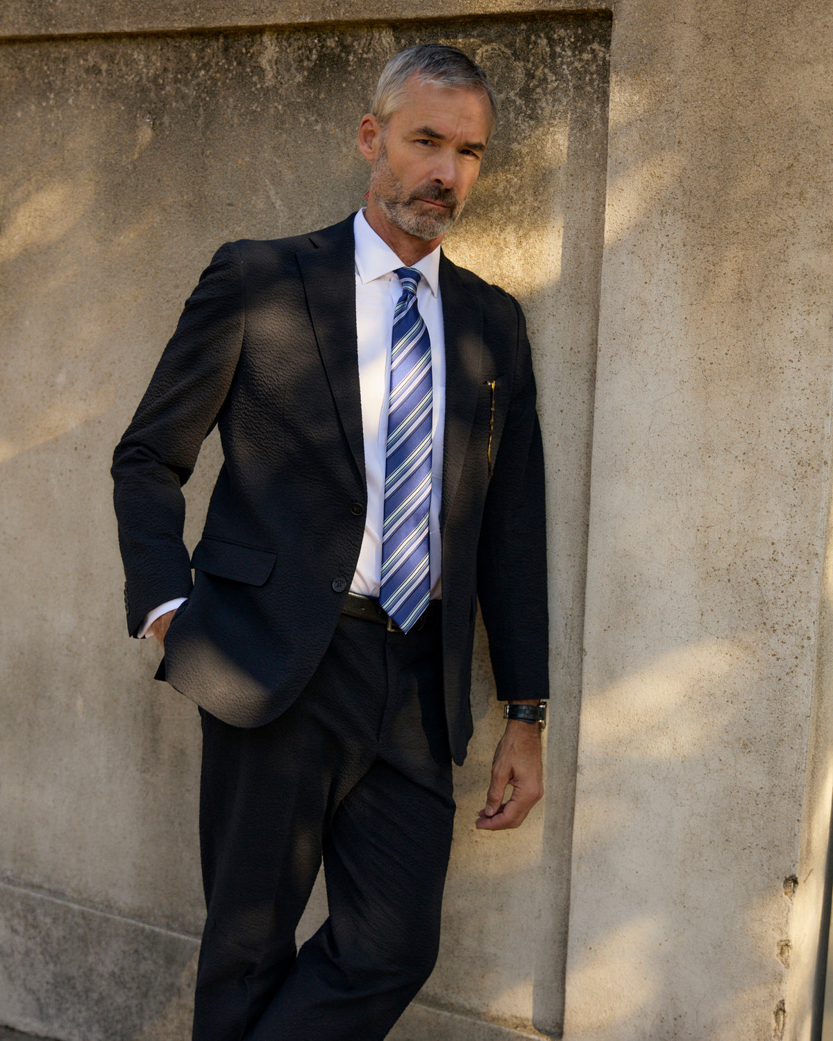 Black Pepper Seersucker Stretch Sport Coat