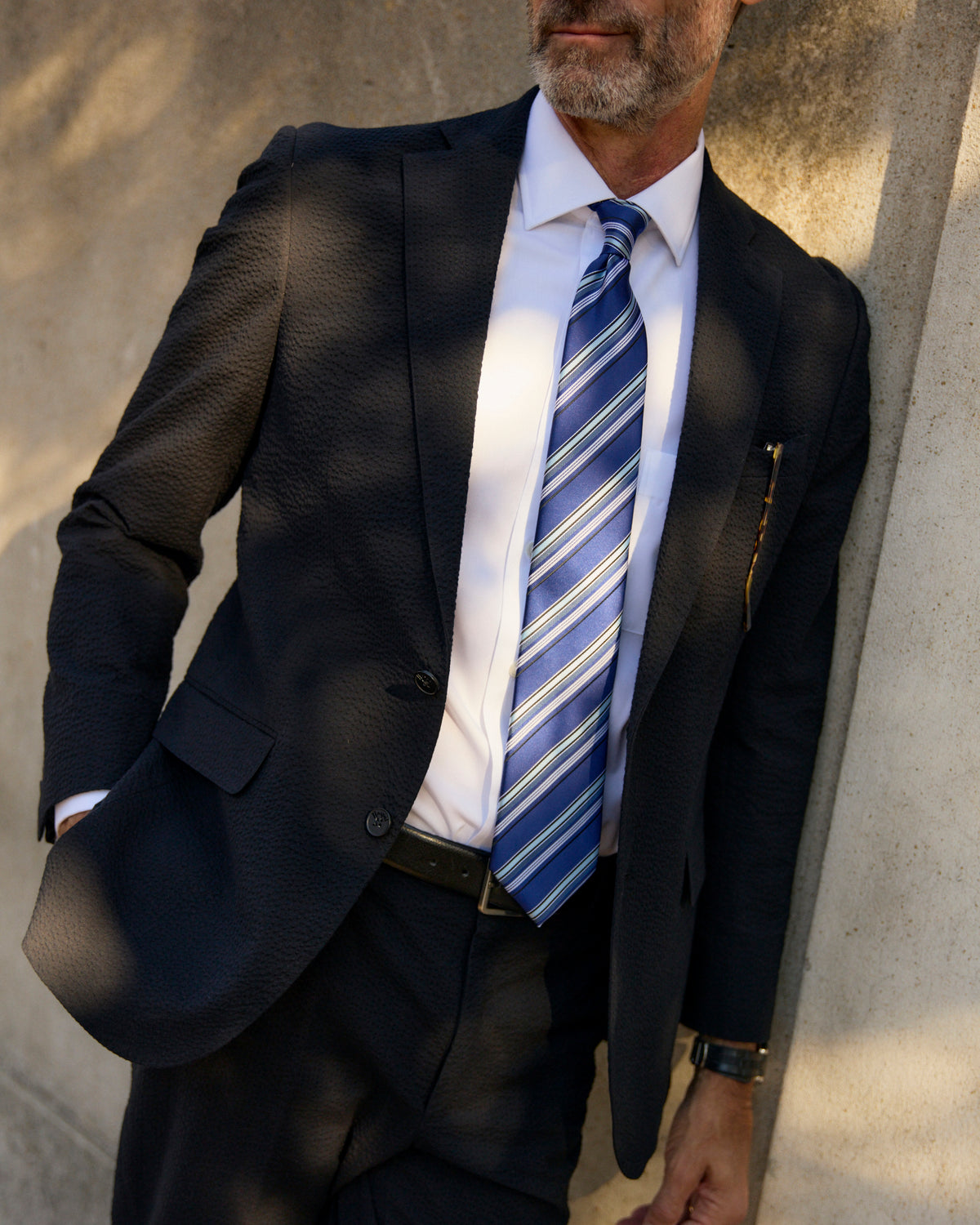 Black Pepper Seersucker Stretch Sport Coat