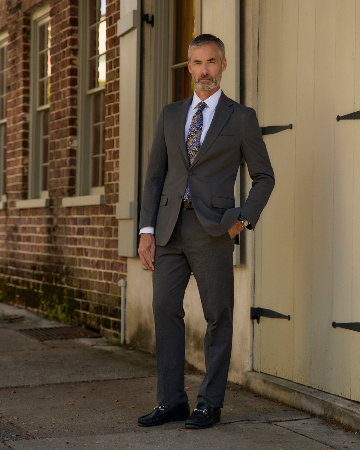 Voodoo Gray Seersucker Stretch Pant