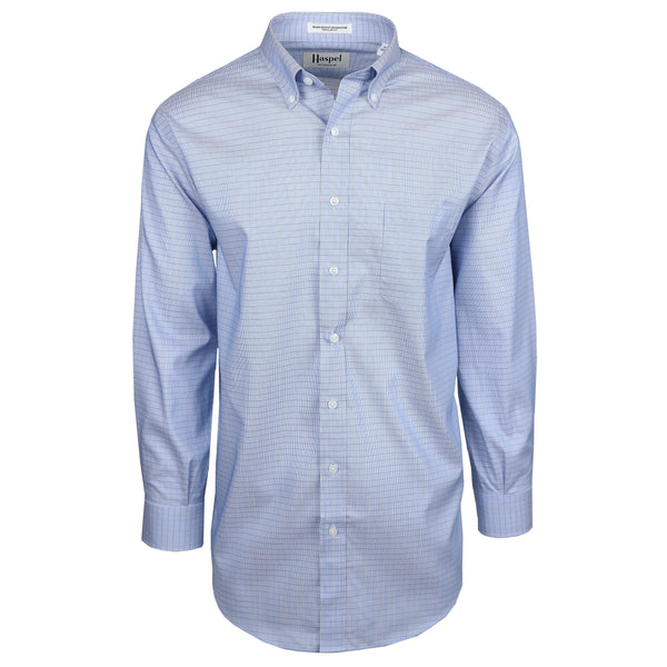 Men's Long Sleeve Shirts | Howard Classic Blue Check | Haspel 17.5 34/35 Men's Long Sleeve Shirts | Howard Classic Blue Check | Haspel 17.5 34/35