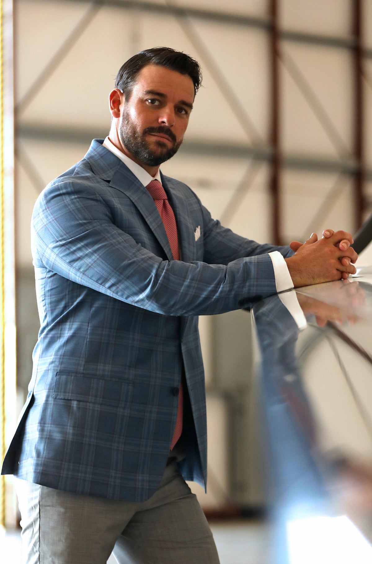 Audubon Lt. Blue with Red Deco Sport Coat