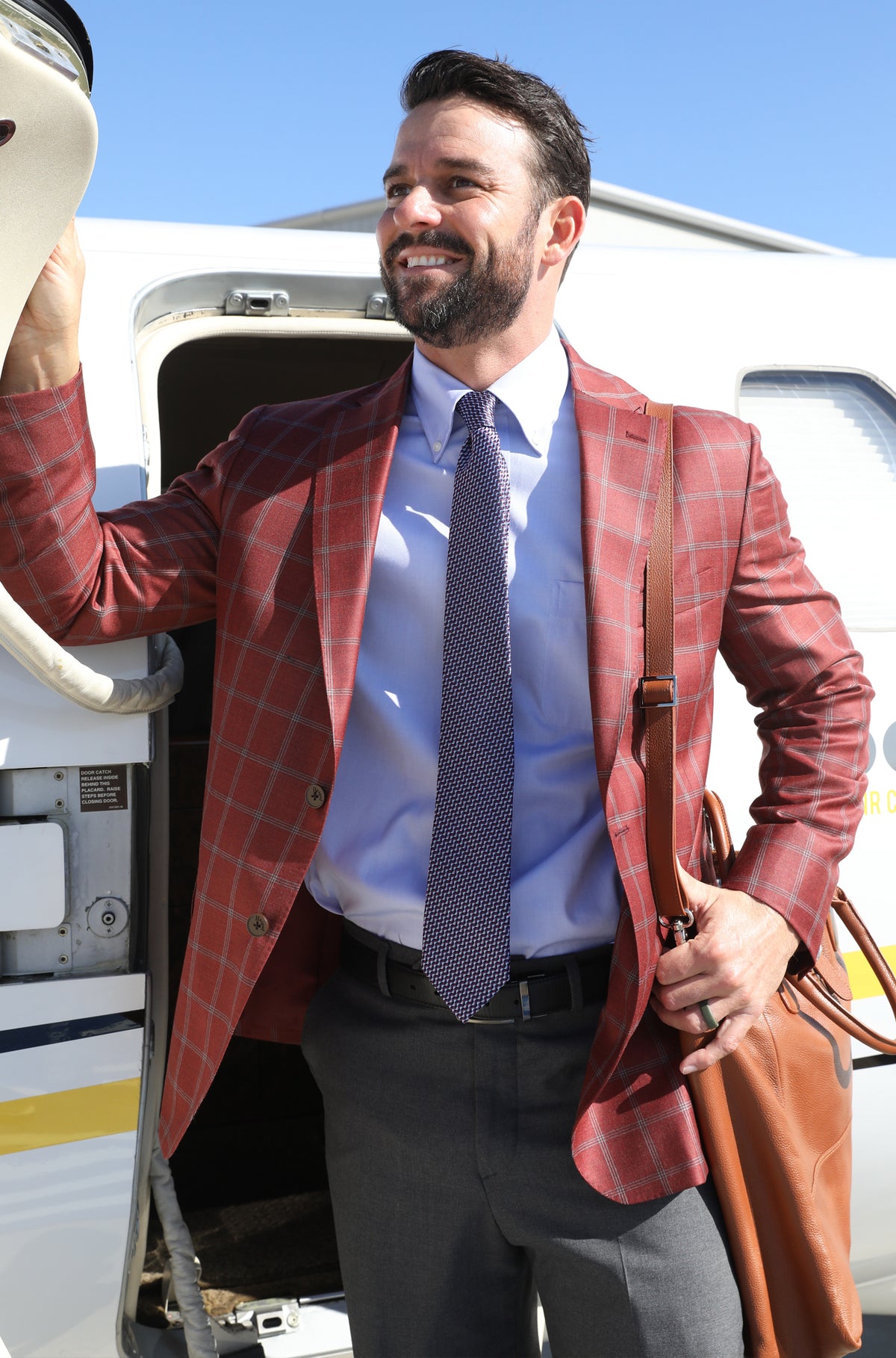 Audubon Rust with Lt. Grey Windowpane Sport Coat