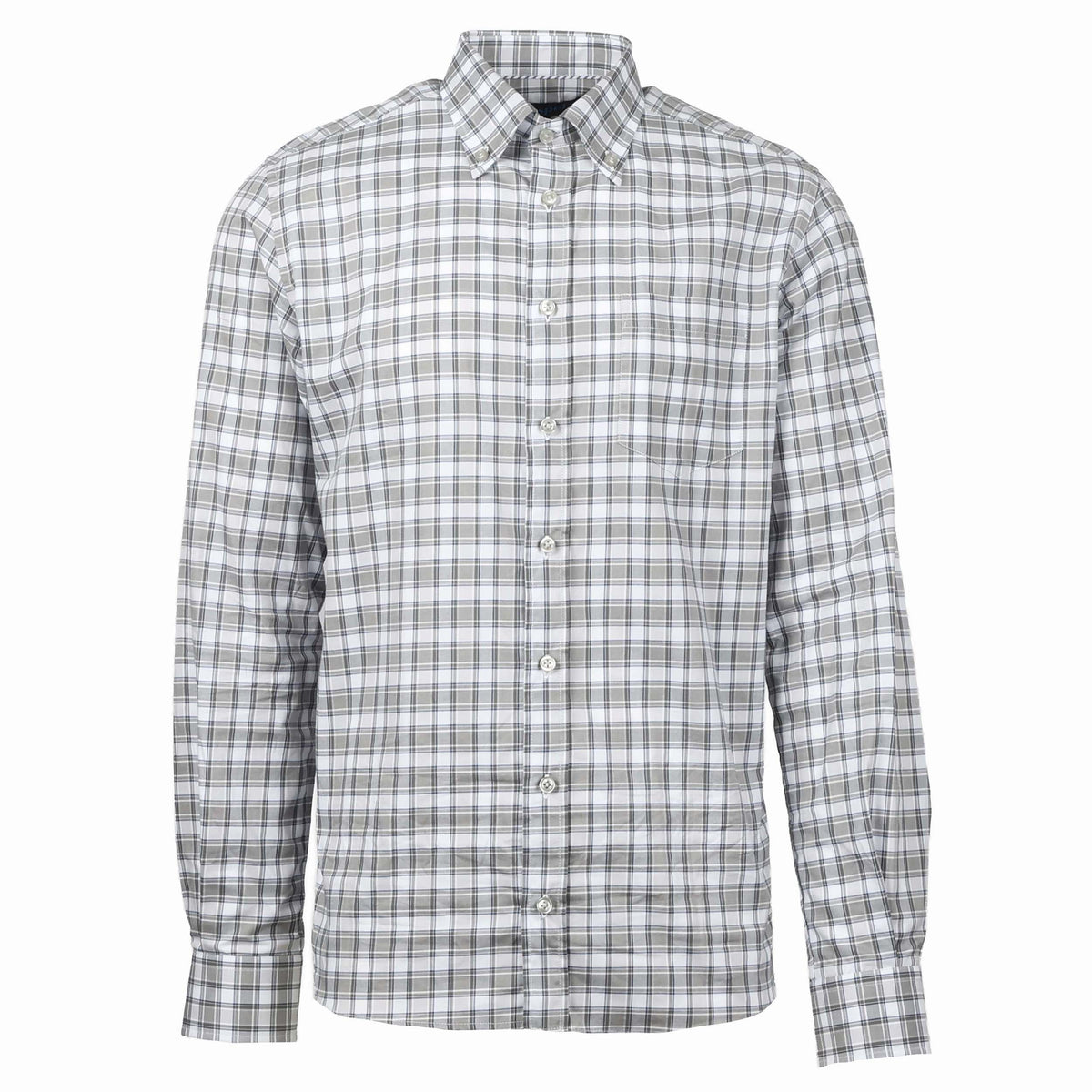 Franklin Grey & Navy Large Check Long Sleeve Shirt