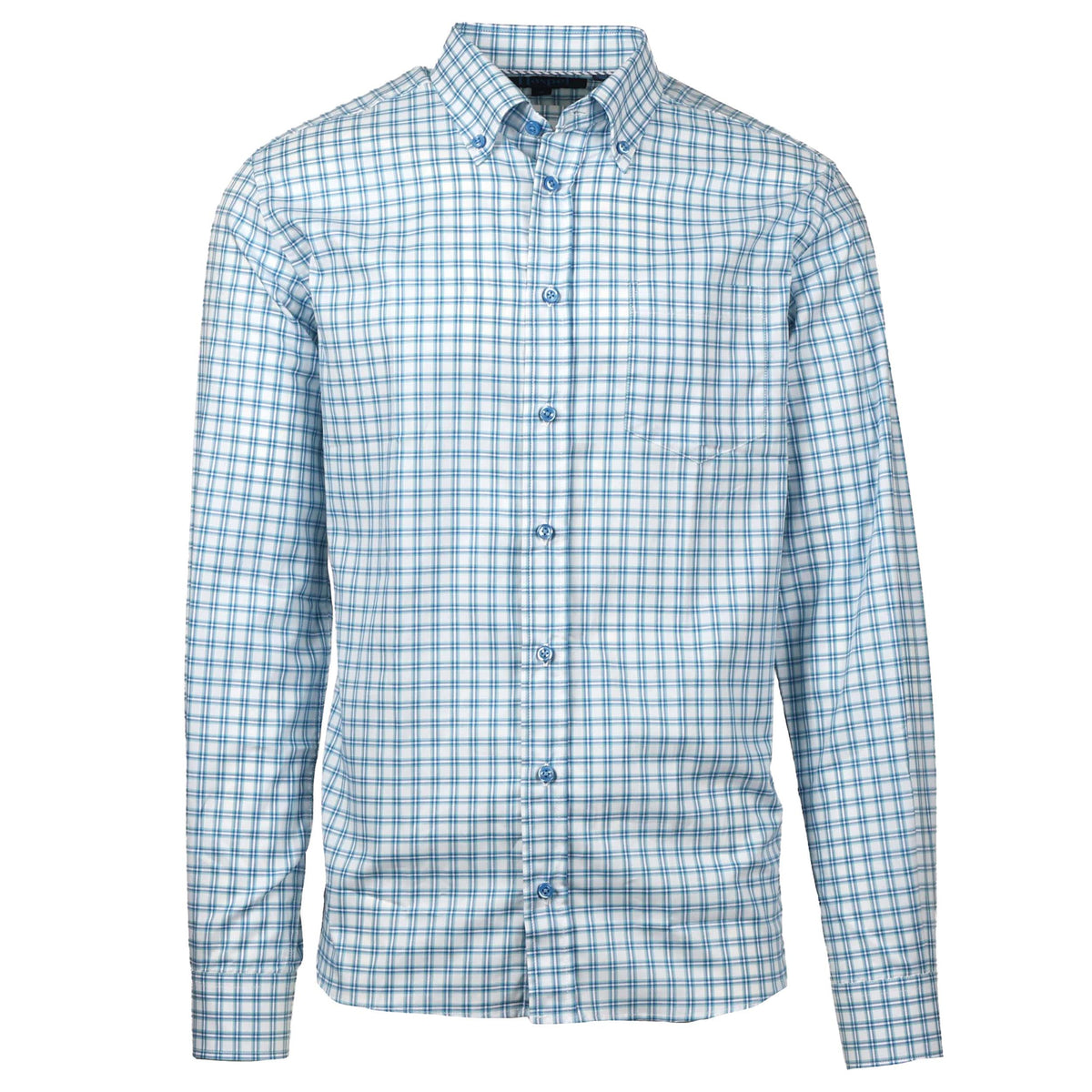 Franklin Teal & Double Pane Long Sleeve Shirt