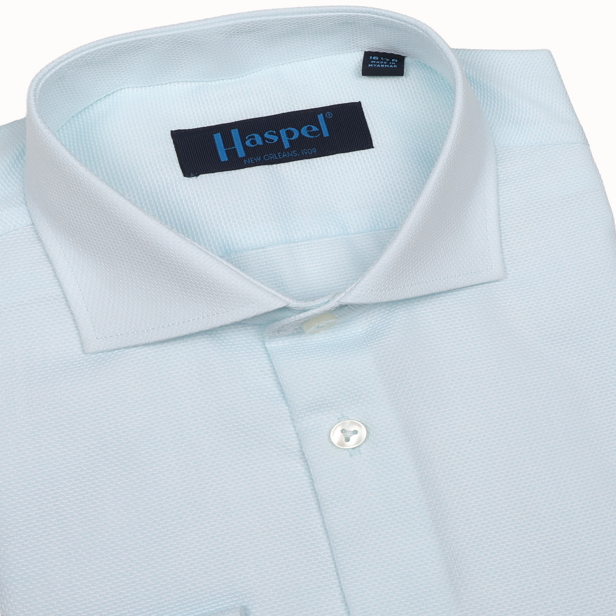 Prato Lt. Blue Textured Solid Dress Shirt