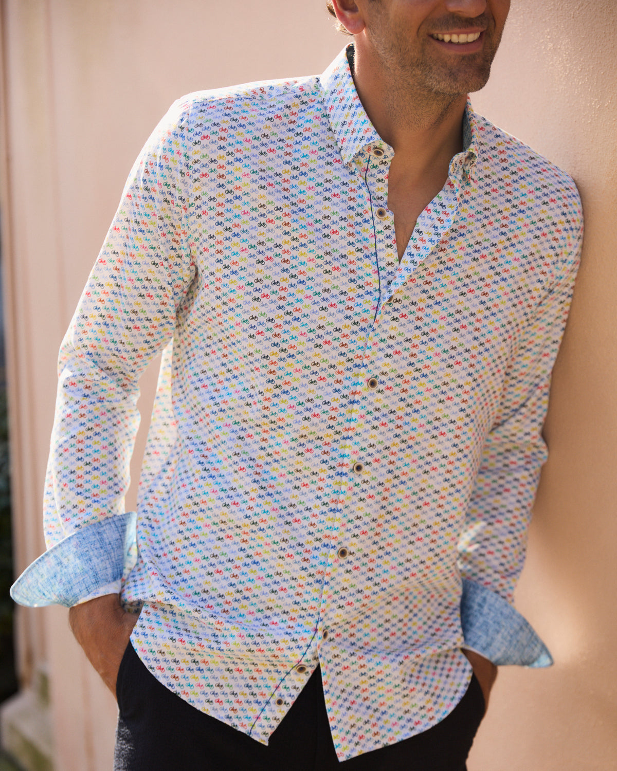 Bilbao Multi-Color Bikes Long Sleeve Shirt