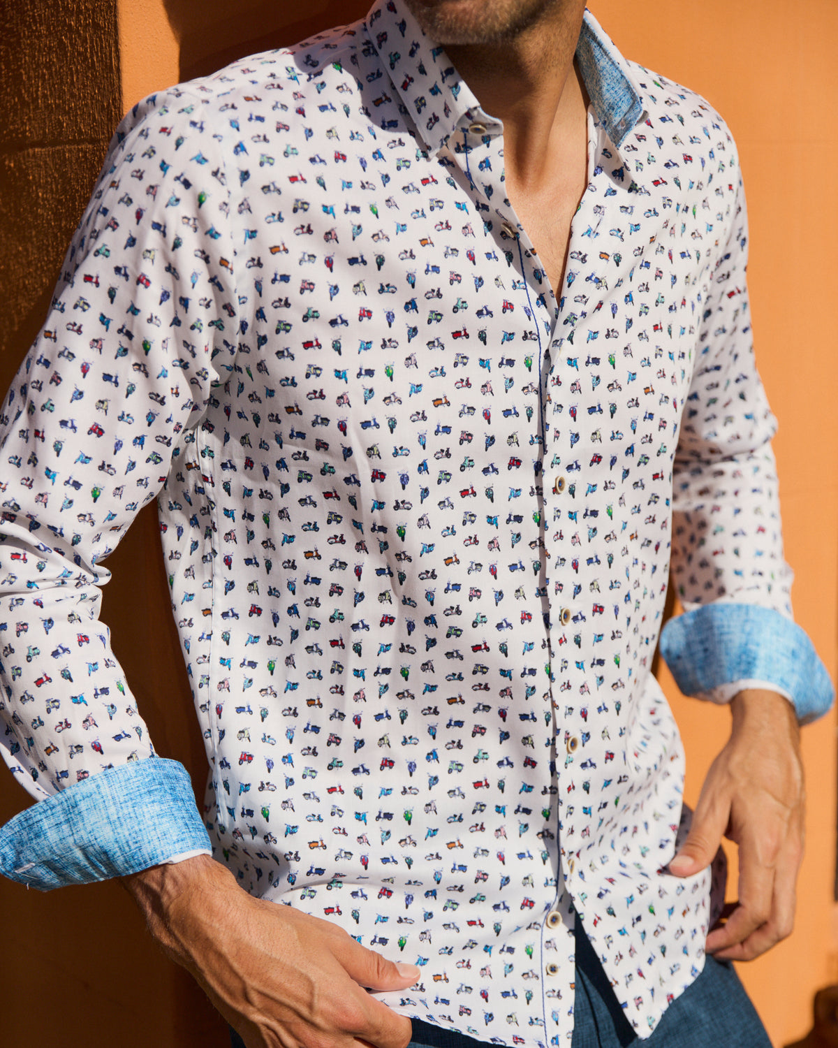 Bilbao Multi-Colored Scooters Long Sleeve Shirt