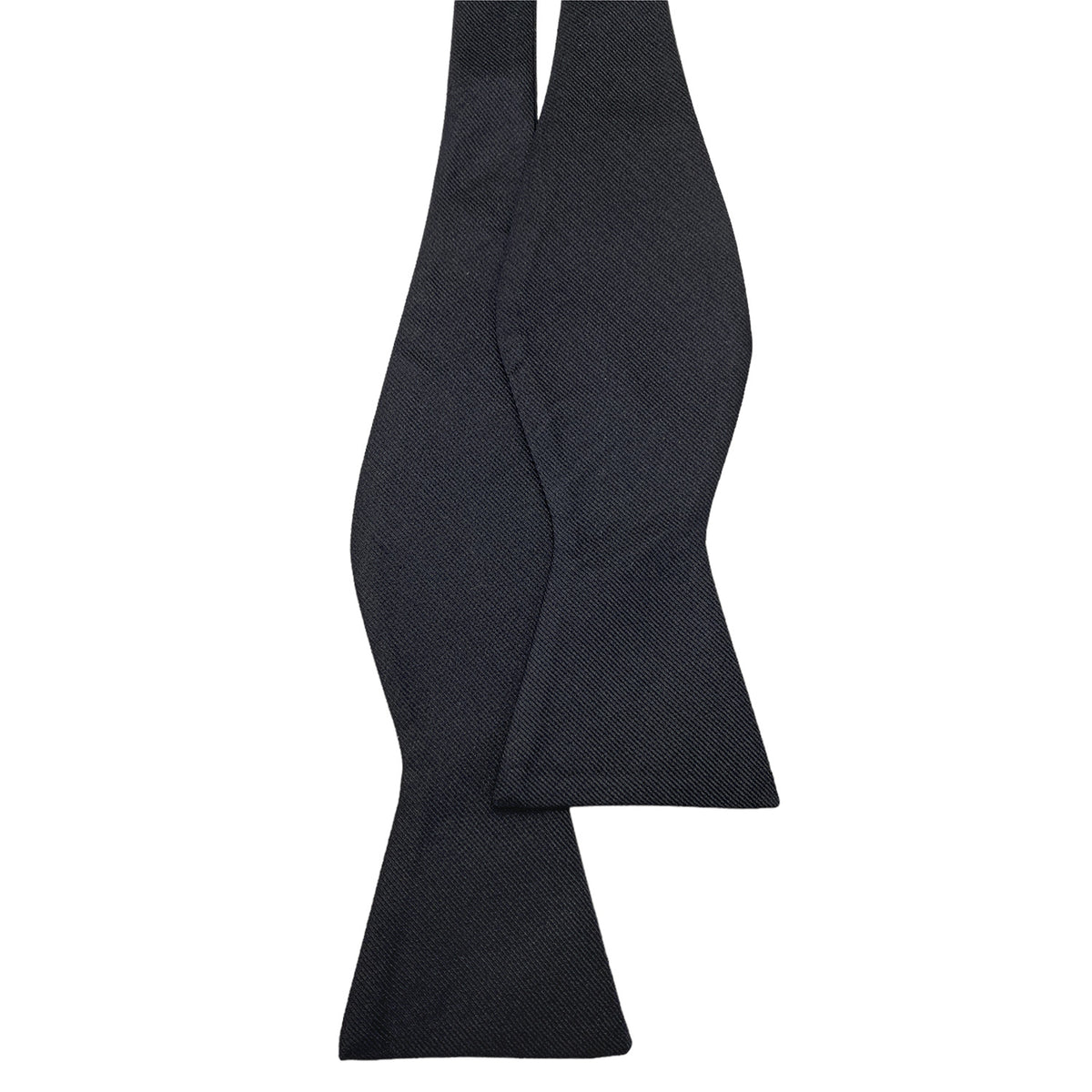 Grosgrain Un-Tied Black Bowtie