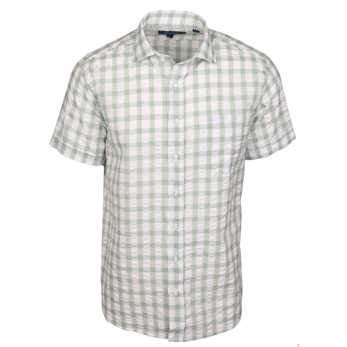 Freret Bold Sage Seersucker Check