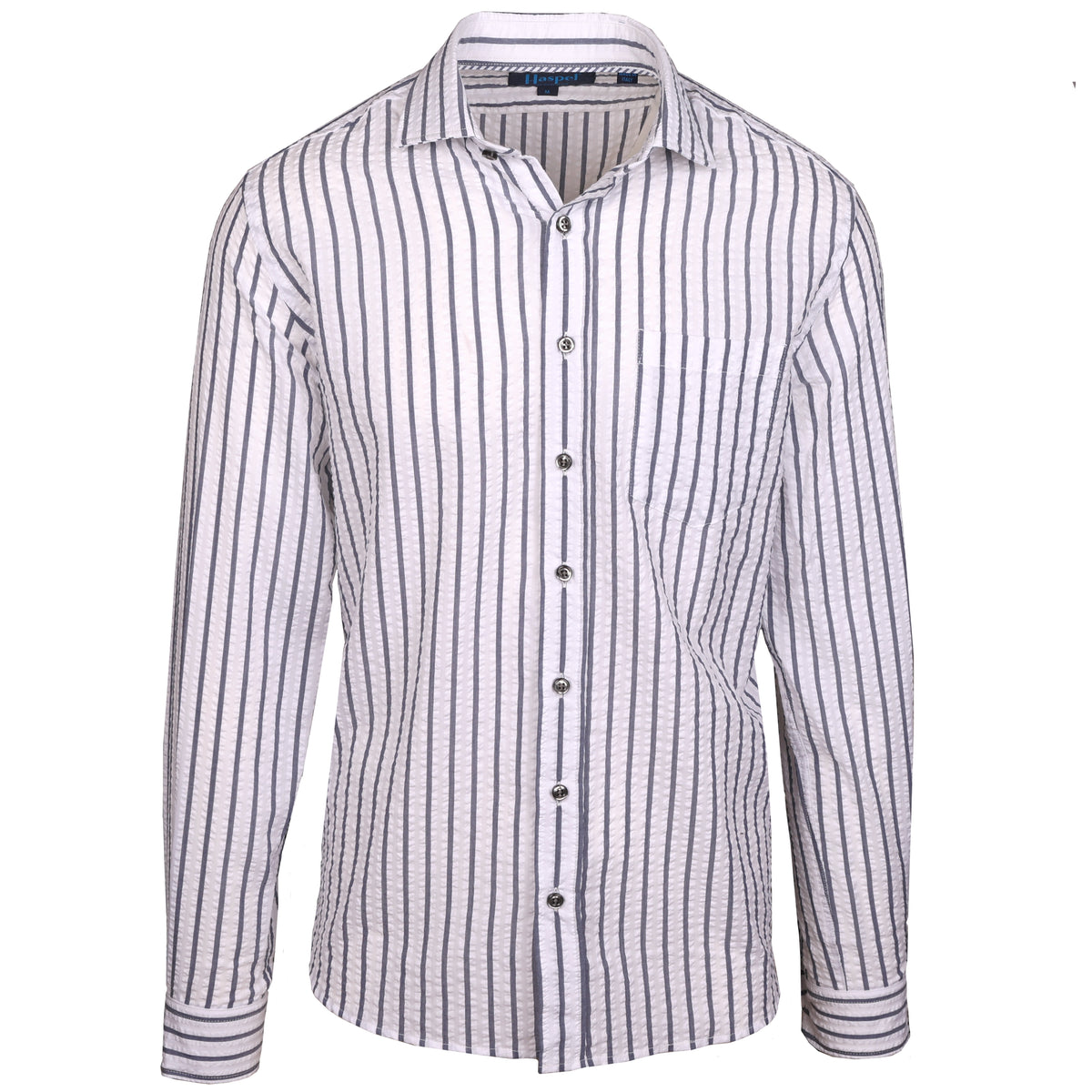 Chartres Grey Stripe Seersucker