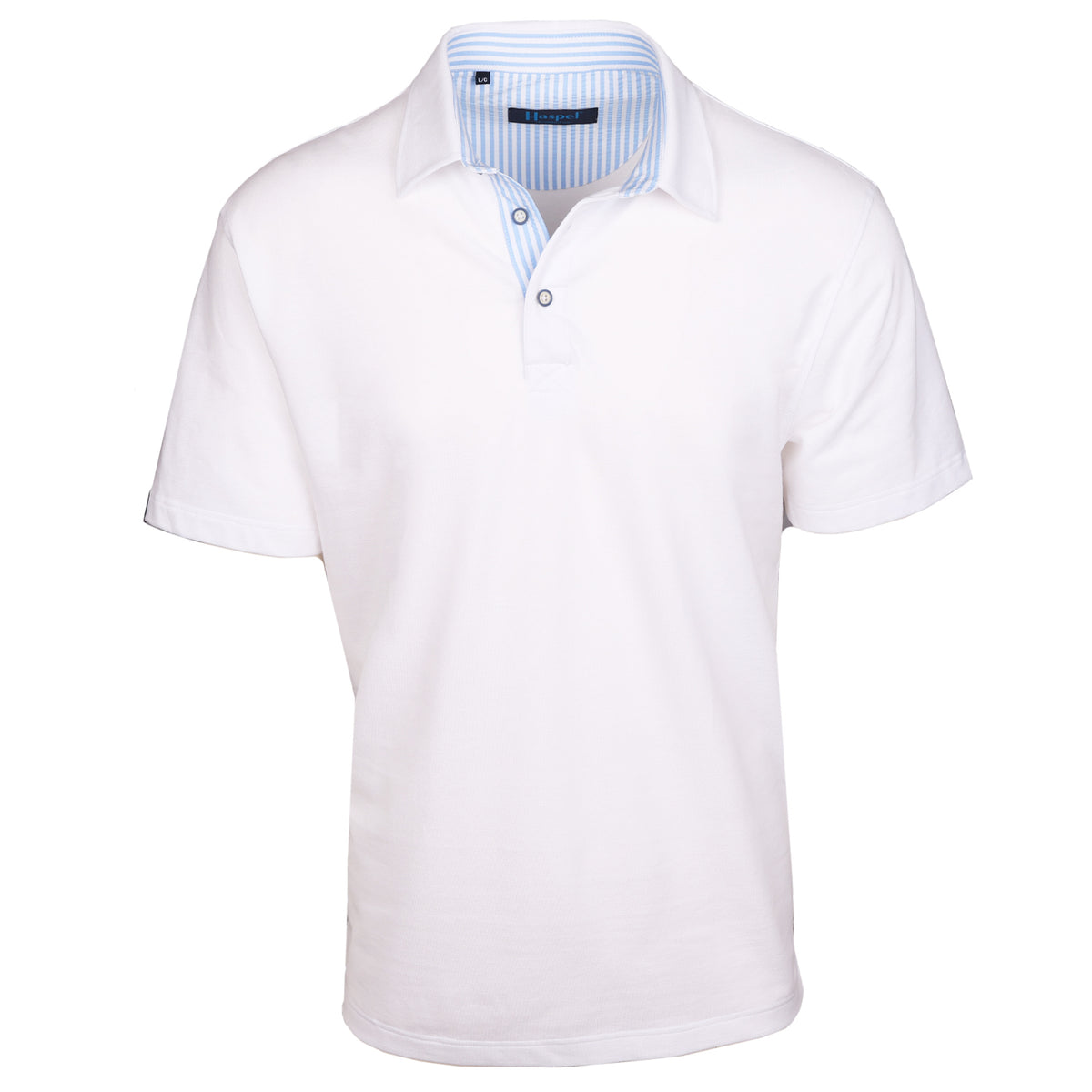 Experience the ultimate comfort and style with this incredibly soft pique polo. Enjoy the simple yet high-quality design of a true Haspel polo, complete with seersucker detailing. 