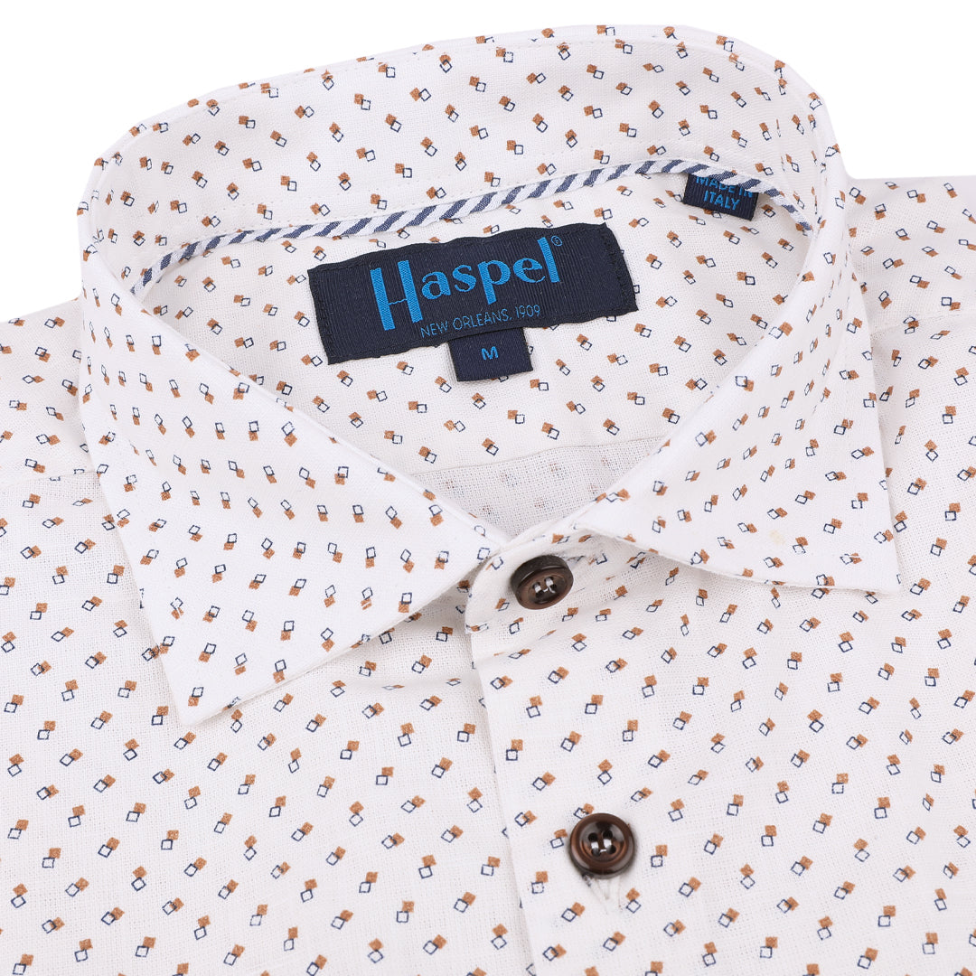 Erato White Geometric Box Print