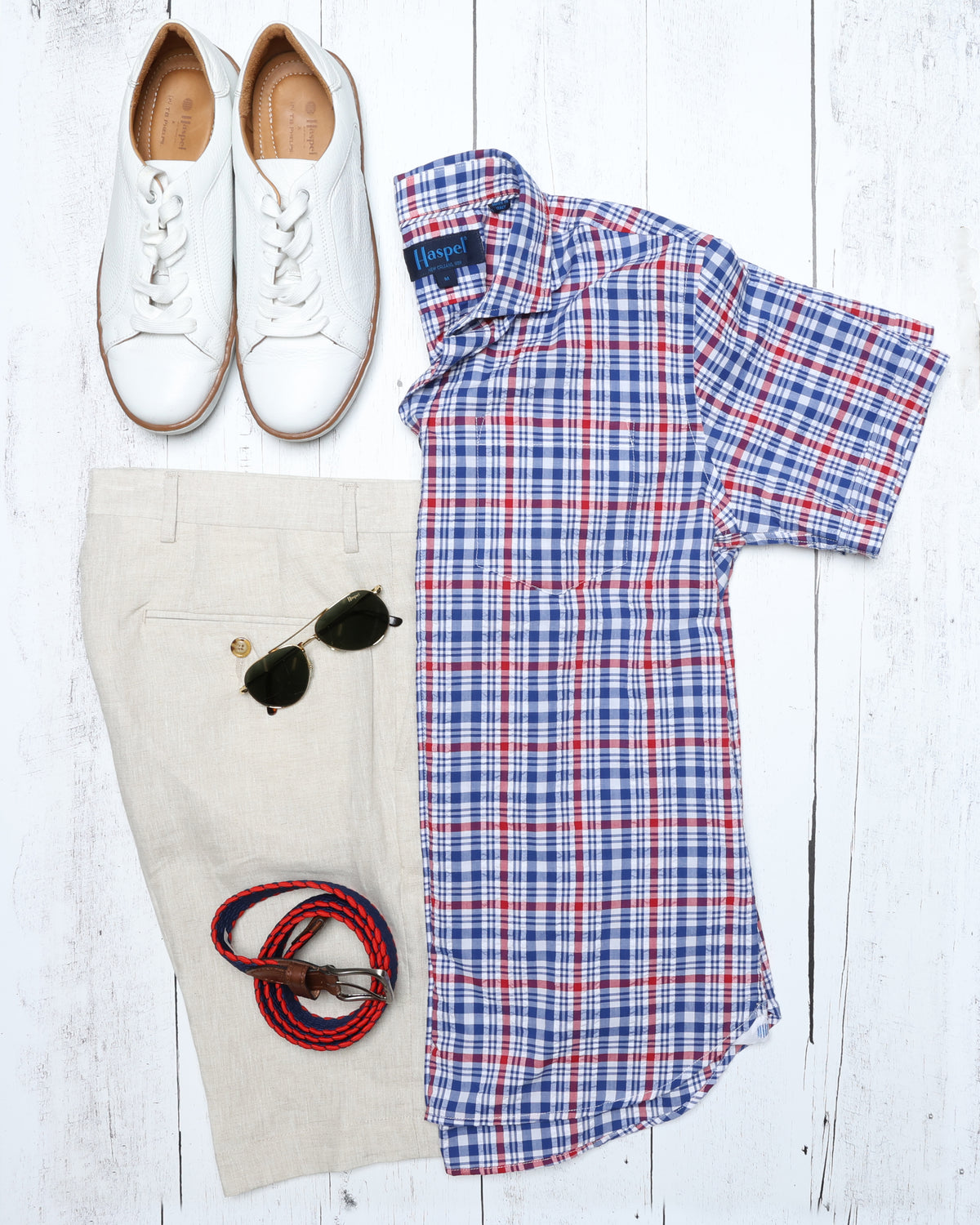 Freret Red & Blue Seersucker Check