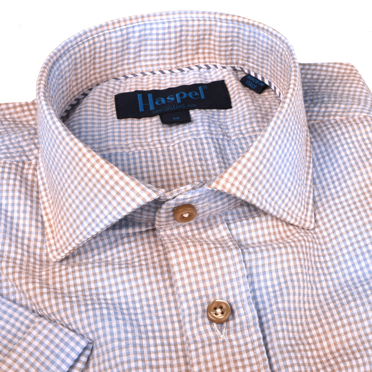 Freret Blue & Brown Mini Melange Check