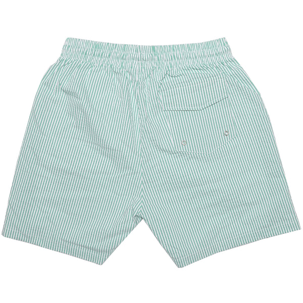 Men's Shorts | Sherwood Green Seersucker Swimsuit | Haspel