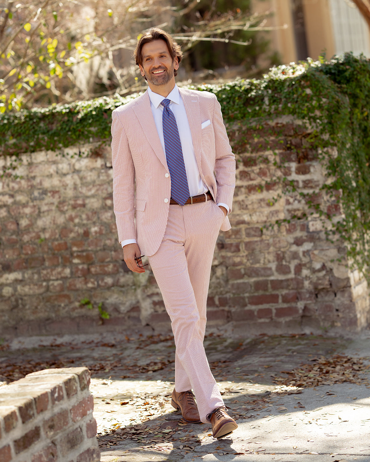 Hurricane Red Seersucker Stretch Pant | Seersucker Suit Separates