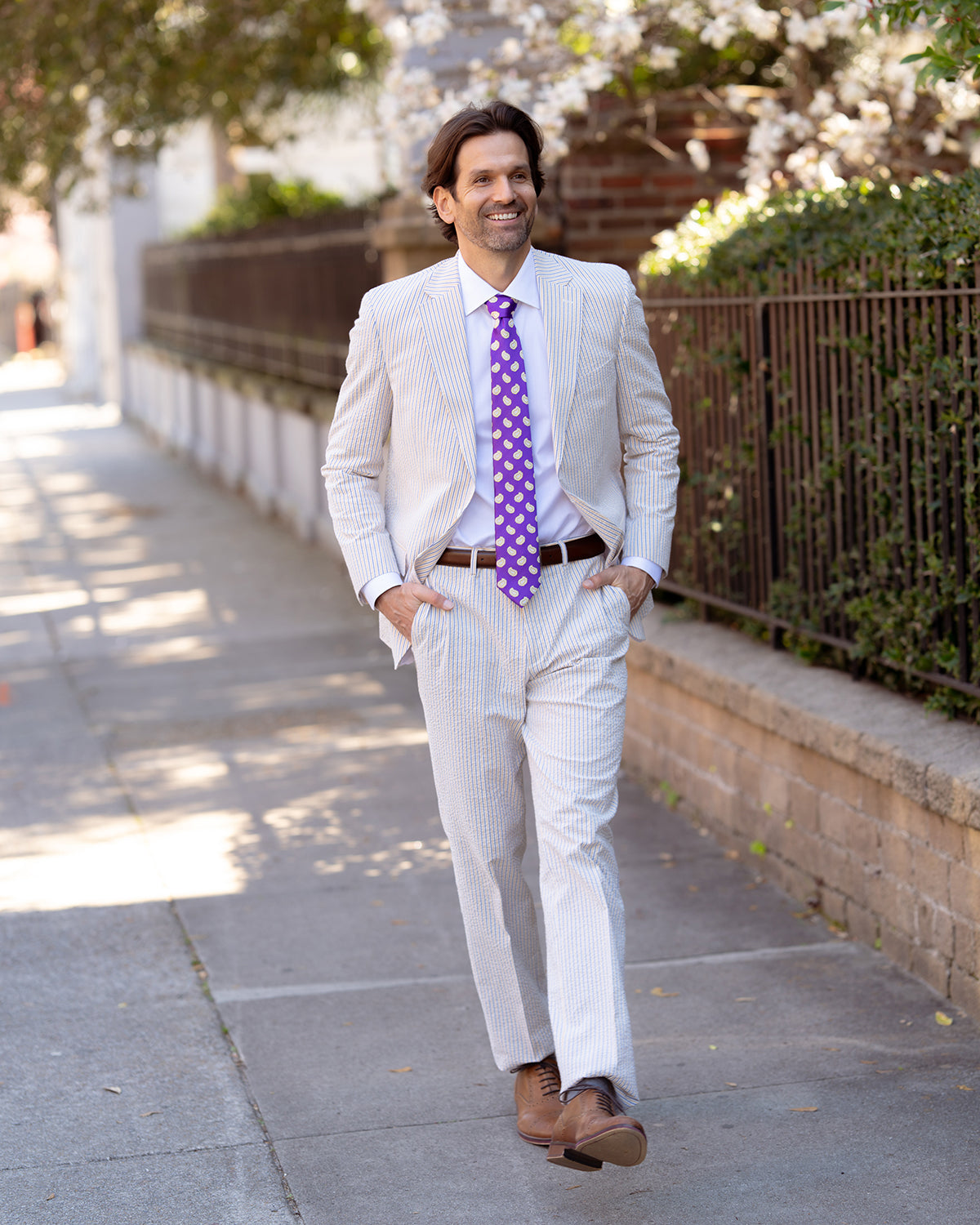 LIMITED EDITION Audubon Purple & Gold Seersucker Suit | Seersucker Suits