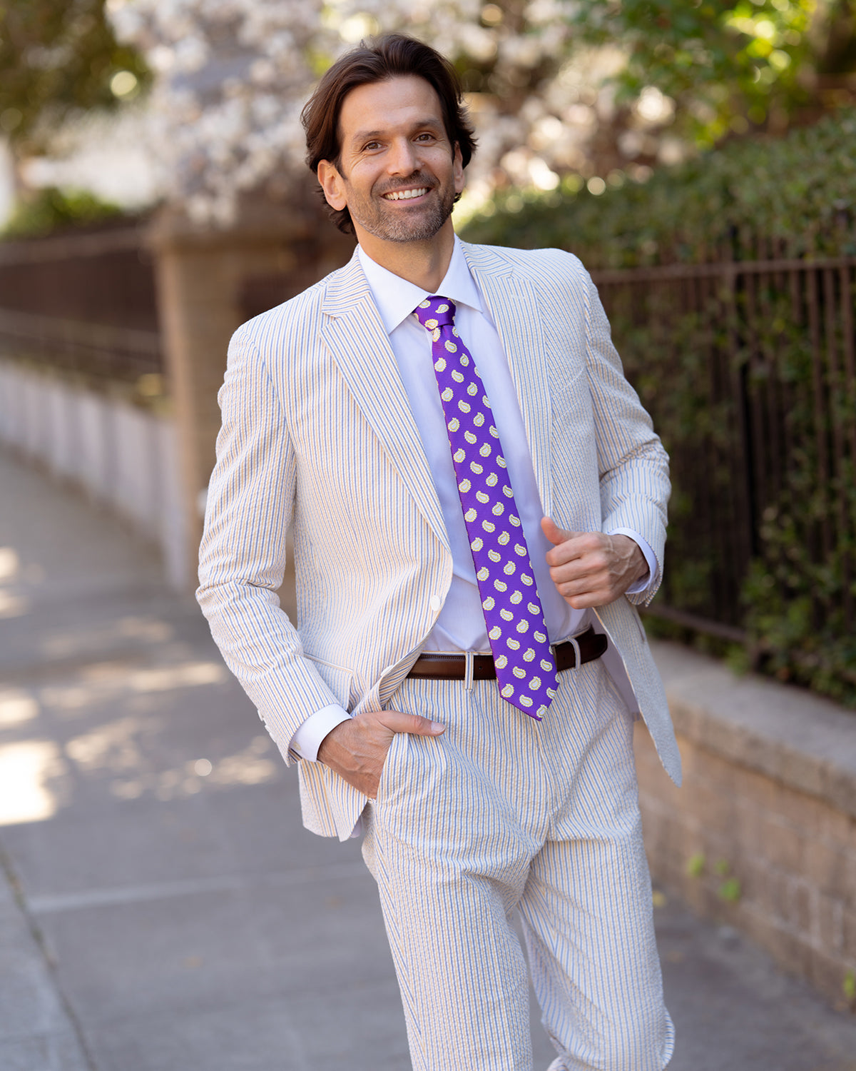 LIMITED EDITION Audubon Purple & Gold Seersucker Suit | Seersucker Suits