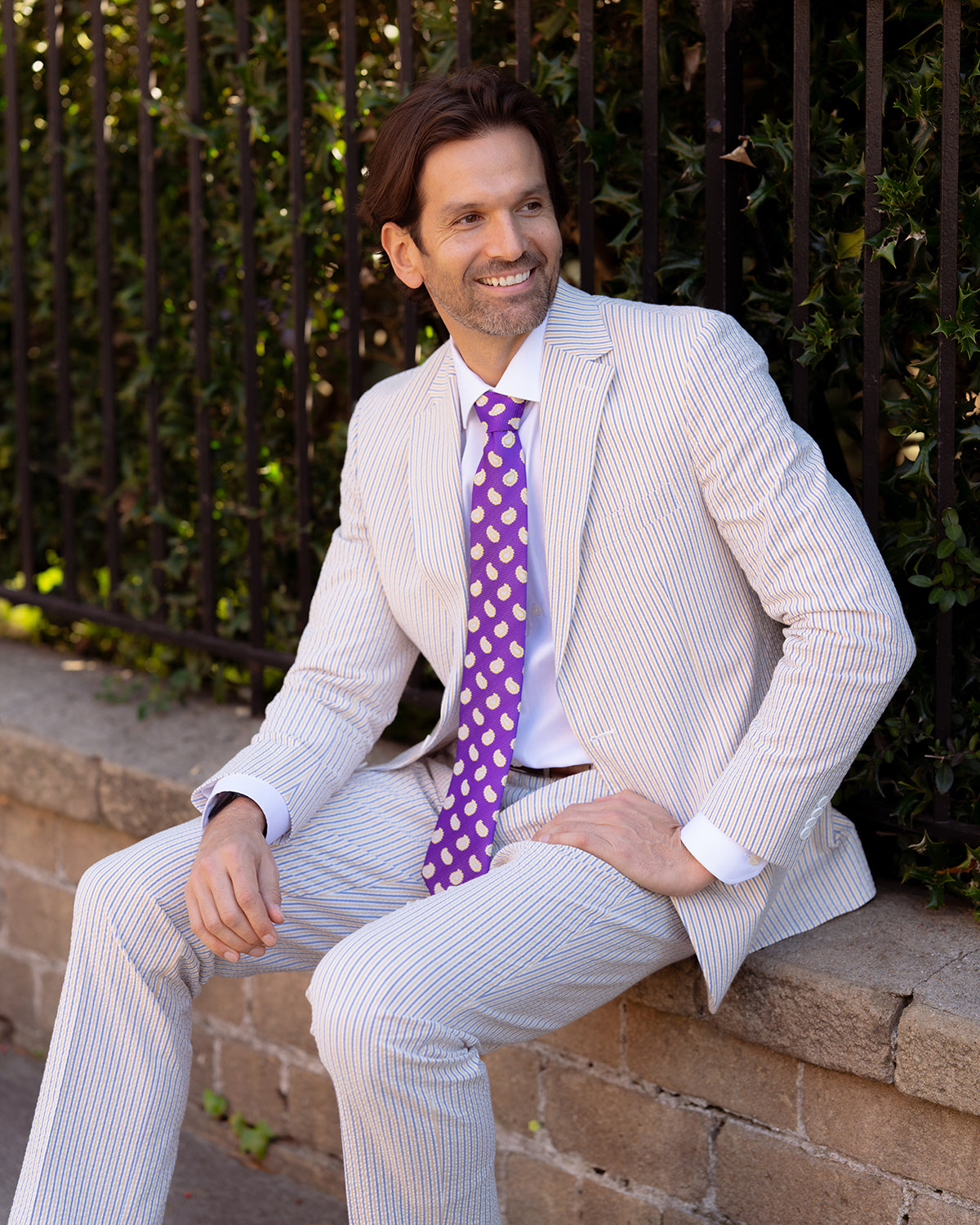 LIMITED EDITION Audubon Purple & Gold Seersucker Suit | Seersucker Suits