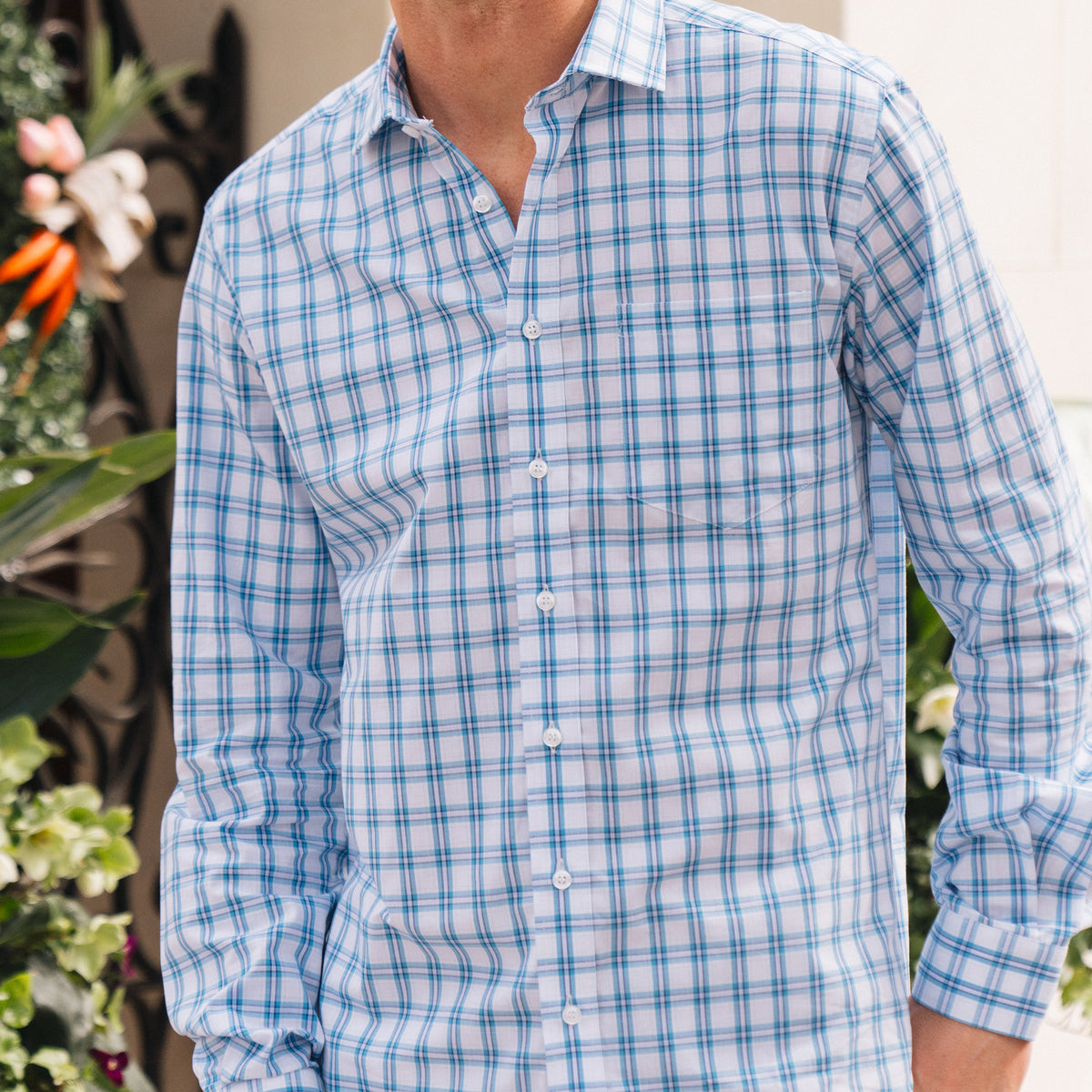 Audubon Teal & White Plaid
