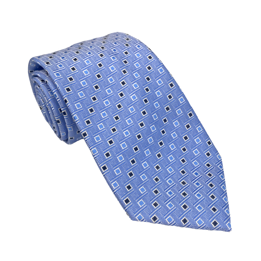 Lt. Blue with Black Squares Tie