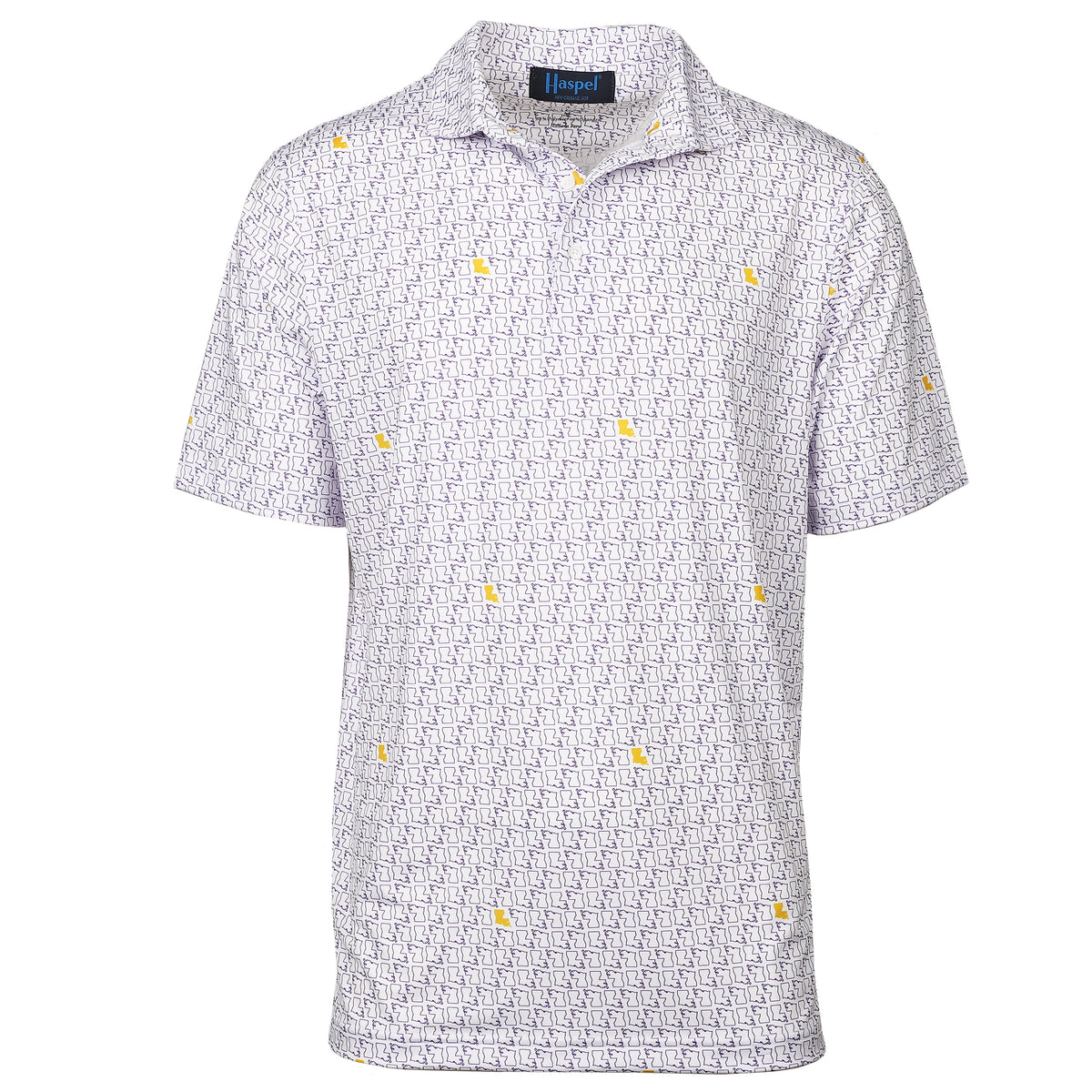 Purple & Gold Louisiana State Performance Polo