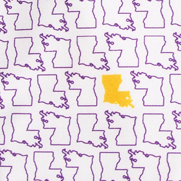 Purple & Gold Louisiana State Performance Polo