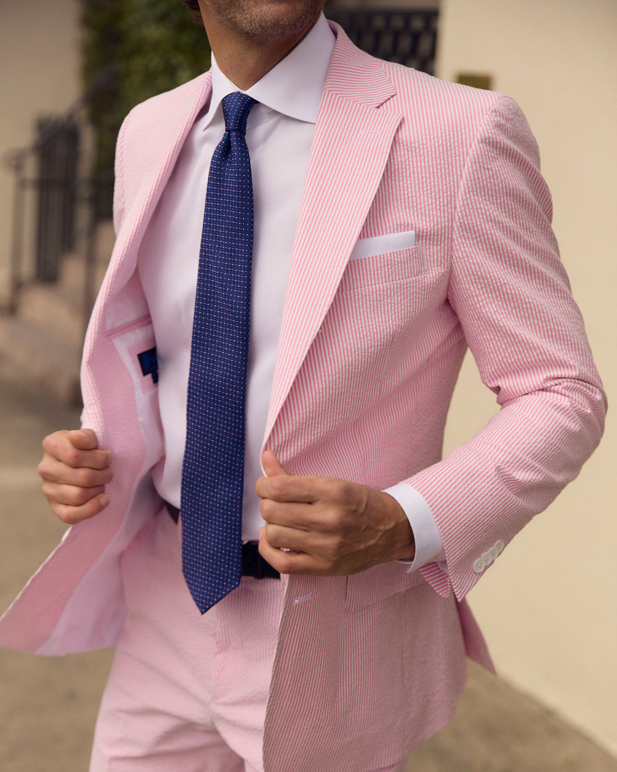 Pink Lemonade Seersucker Stretch Sport Coat | Seersucker Suit Separates