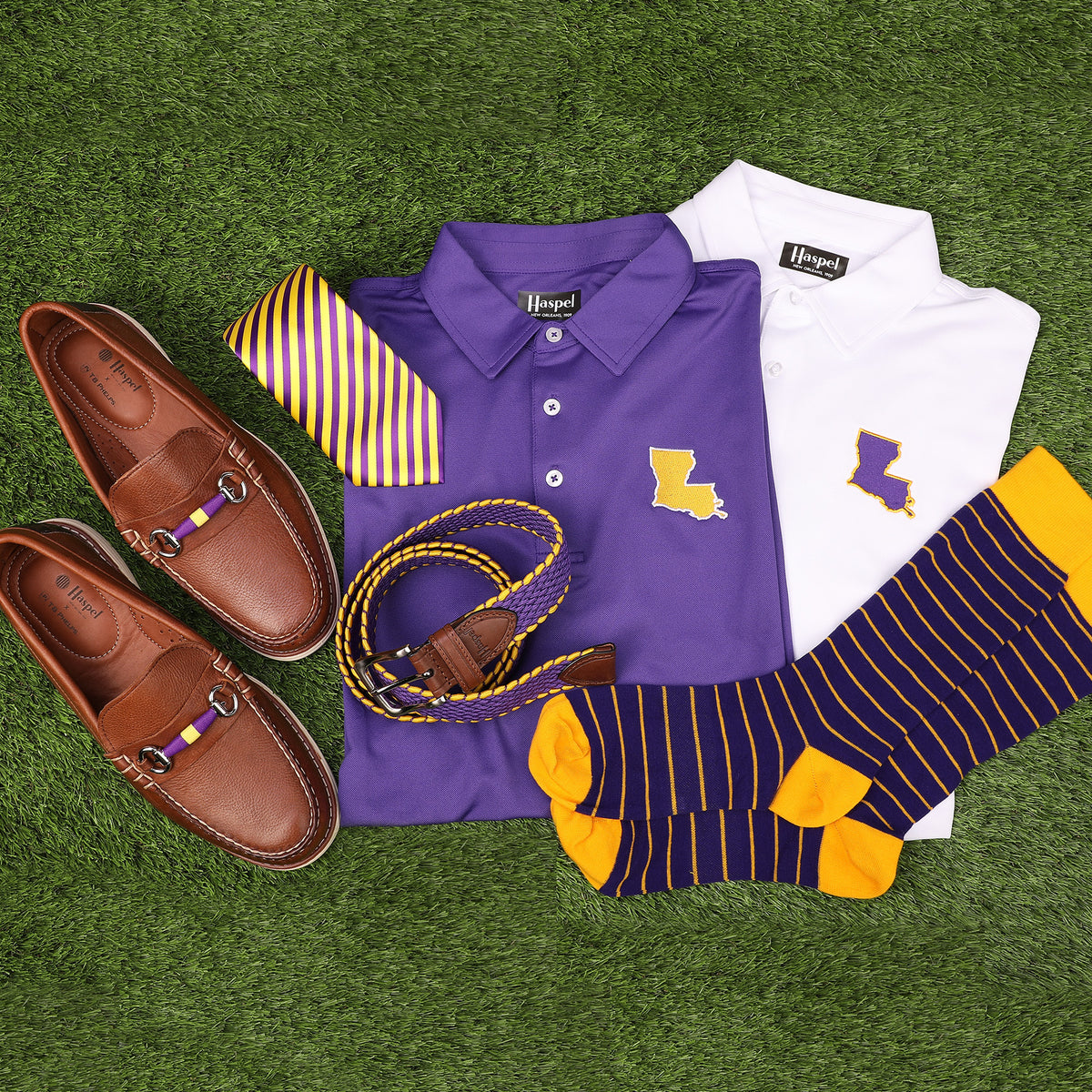 Game Day in Louisiana Purple Driway™ Performance Polo