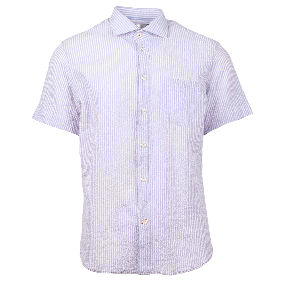 Riley Lavender Stripe Seersucker Short Sleeve