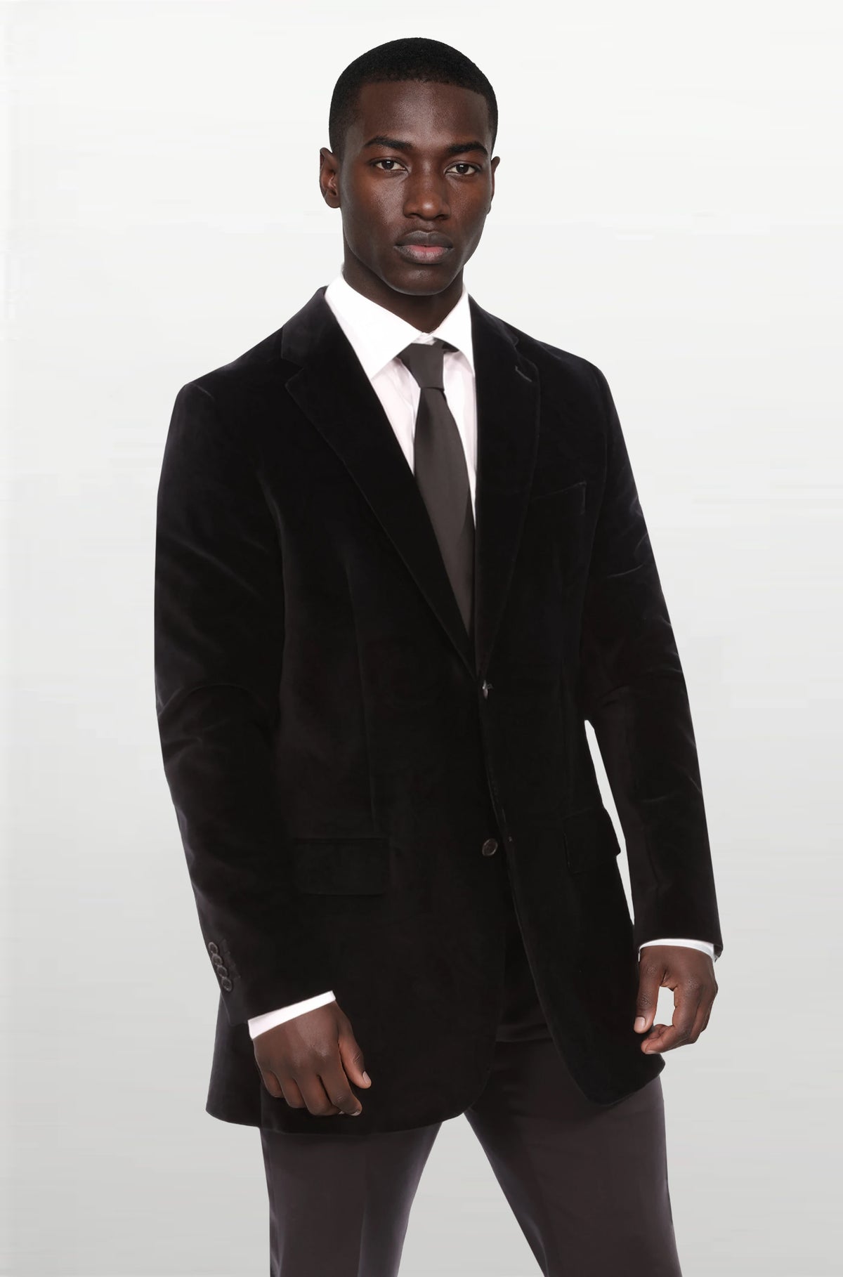 Roosevelt Charcoal Gray Velvet Sport Coat