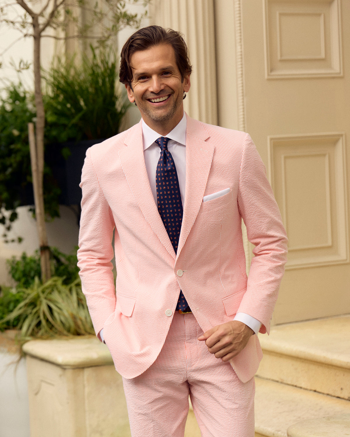 Satsuma Orange Seersucker Pant | Seersucker Suit Separates