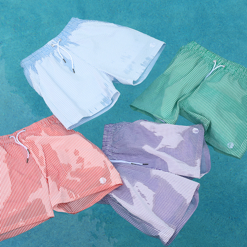 Sherwood Lt. Blue Seersucker Stretch Swimsuit