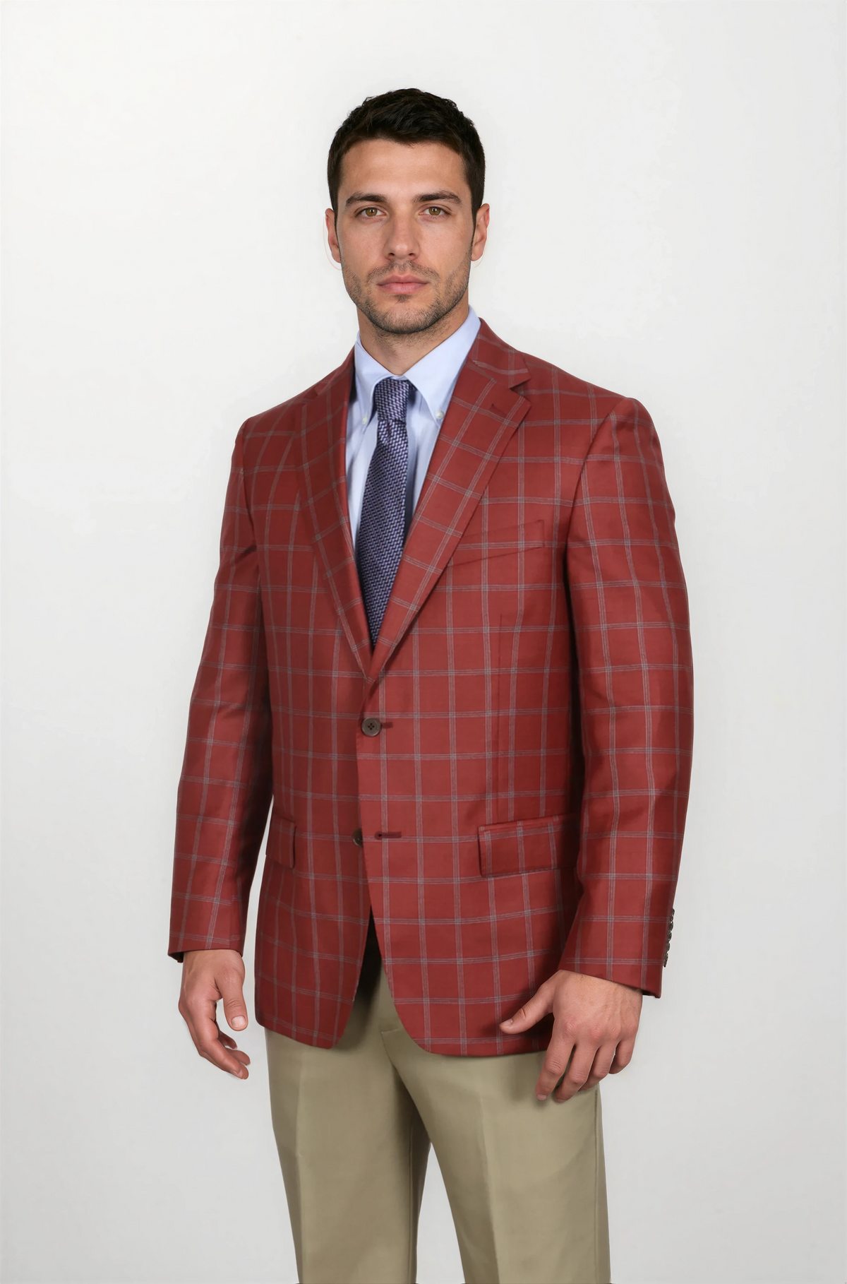 Audubon Rust with Lt. Grey Windowpane Sport Coat