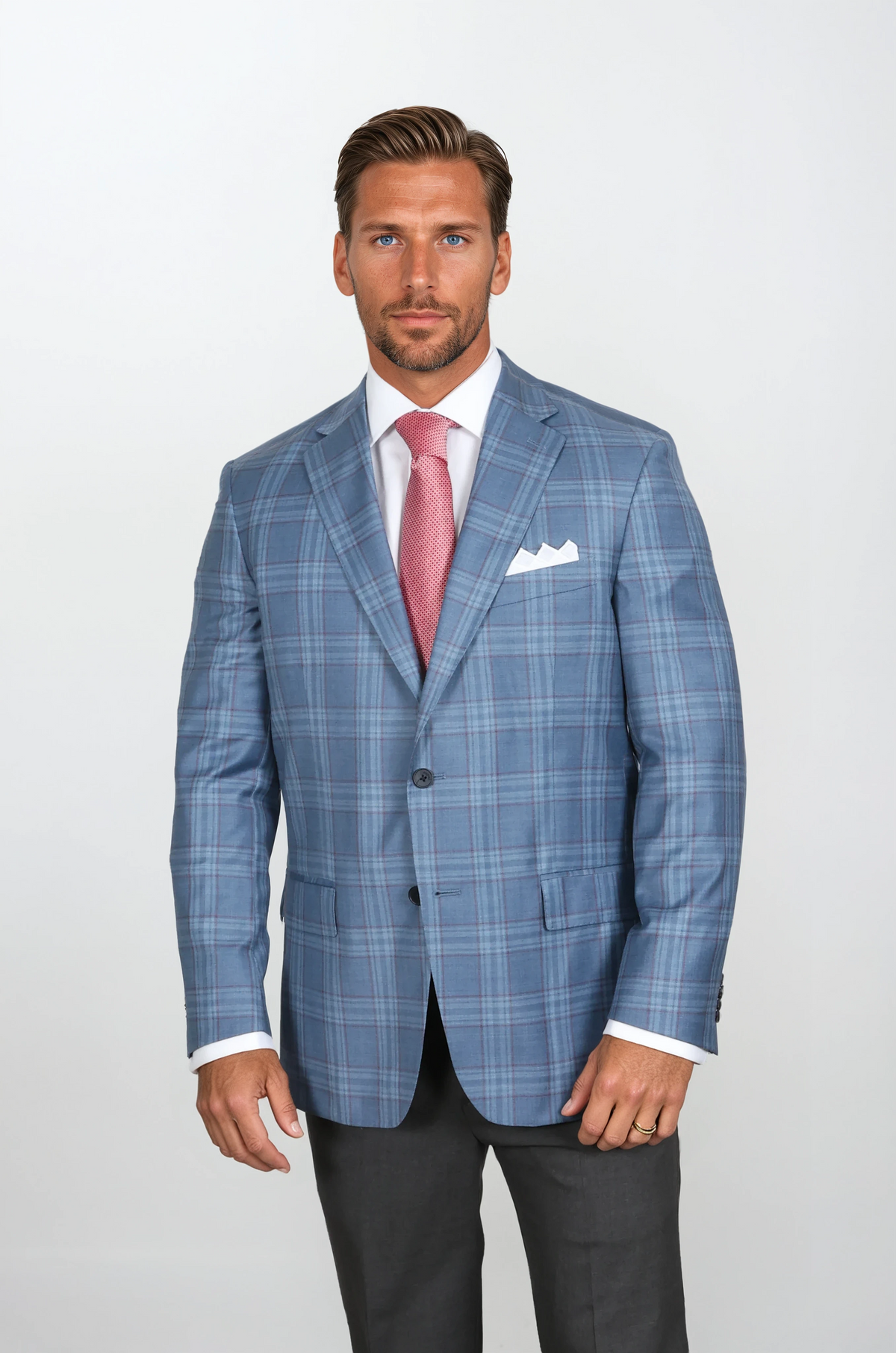 Audubon Lt. Blue with Red Deco Sport Coat