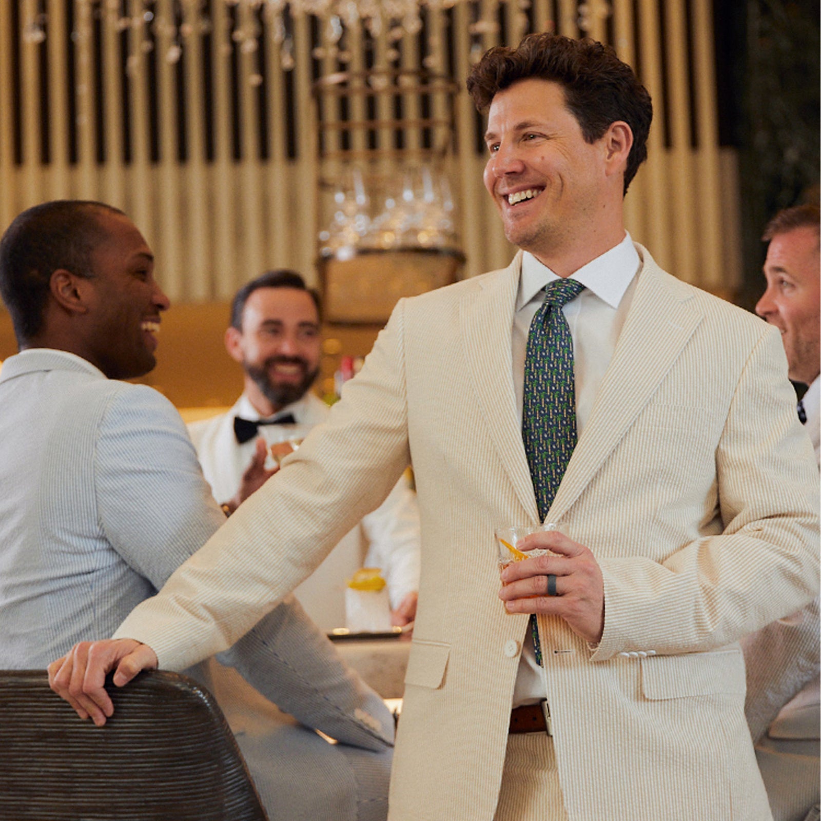 Crawfish, crab or lobster bisque? We don't care as long, as it's in that creamy, comforting creole base. Seersucker stretch, ultimate comfort, just add crawfish. Our pants are unfinished with a 37.5" inseam, enough length to cuff or not cuff, your call.   97% Cotton / 3% Lycra Haspel Exclusive Seersucker Stretch Fabric • Maximized Seersucker Pucker • Audubon Classic Fit • Flat Front • Unfinished Bottom (37.5") • Dry Clean • Made in U