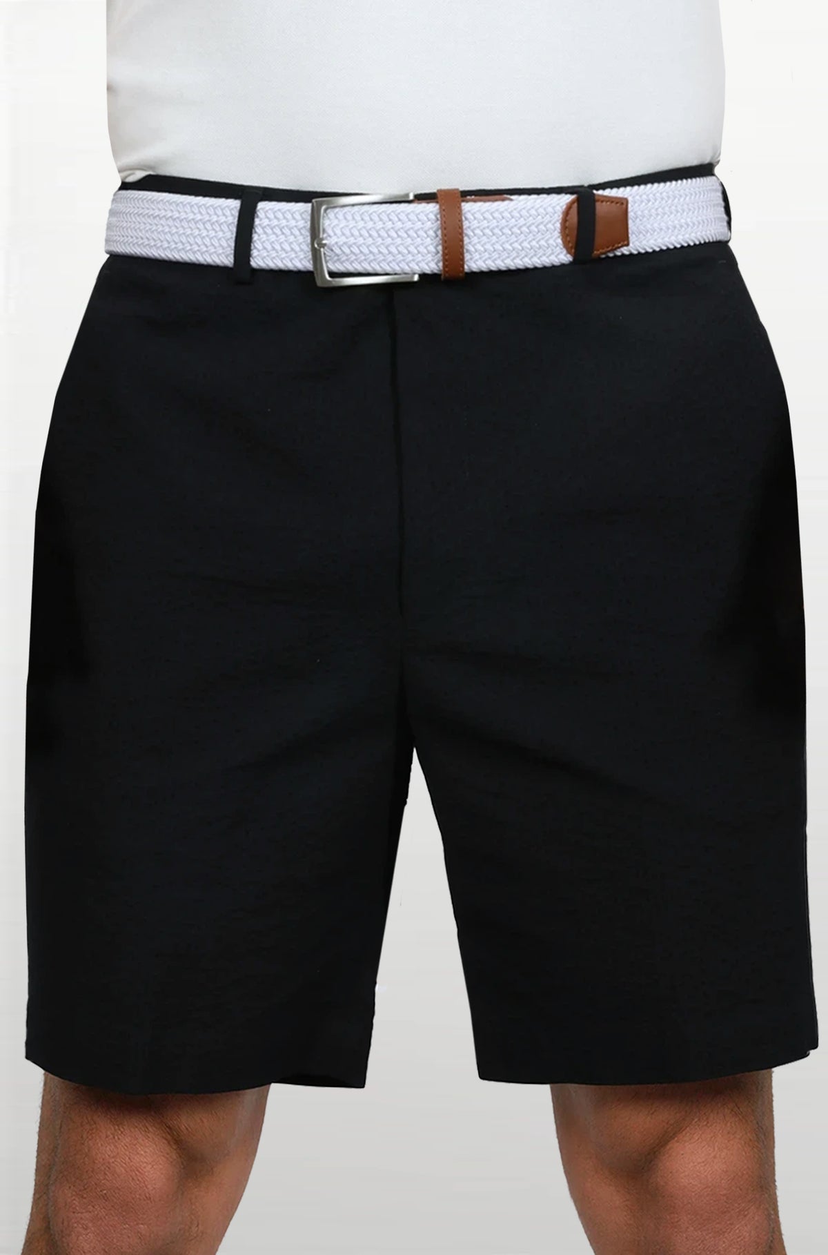 Ursuline Black Pepper Solid Seersucker Short