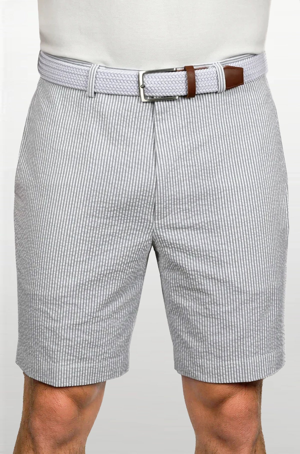 Ursuline Granite Gray Seersucker Short