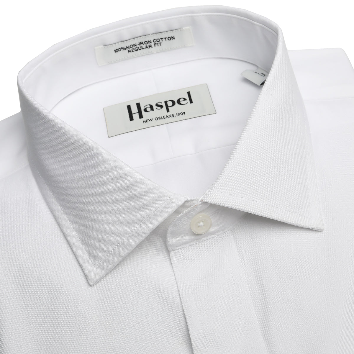 Lyle Solid White Pinpoint Oxford (Regular Fit) FC Dress Shirt - Spread Collar