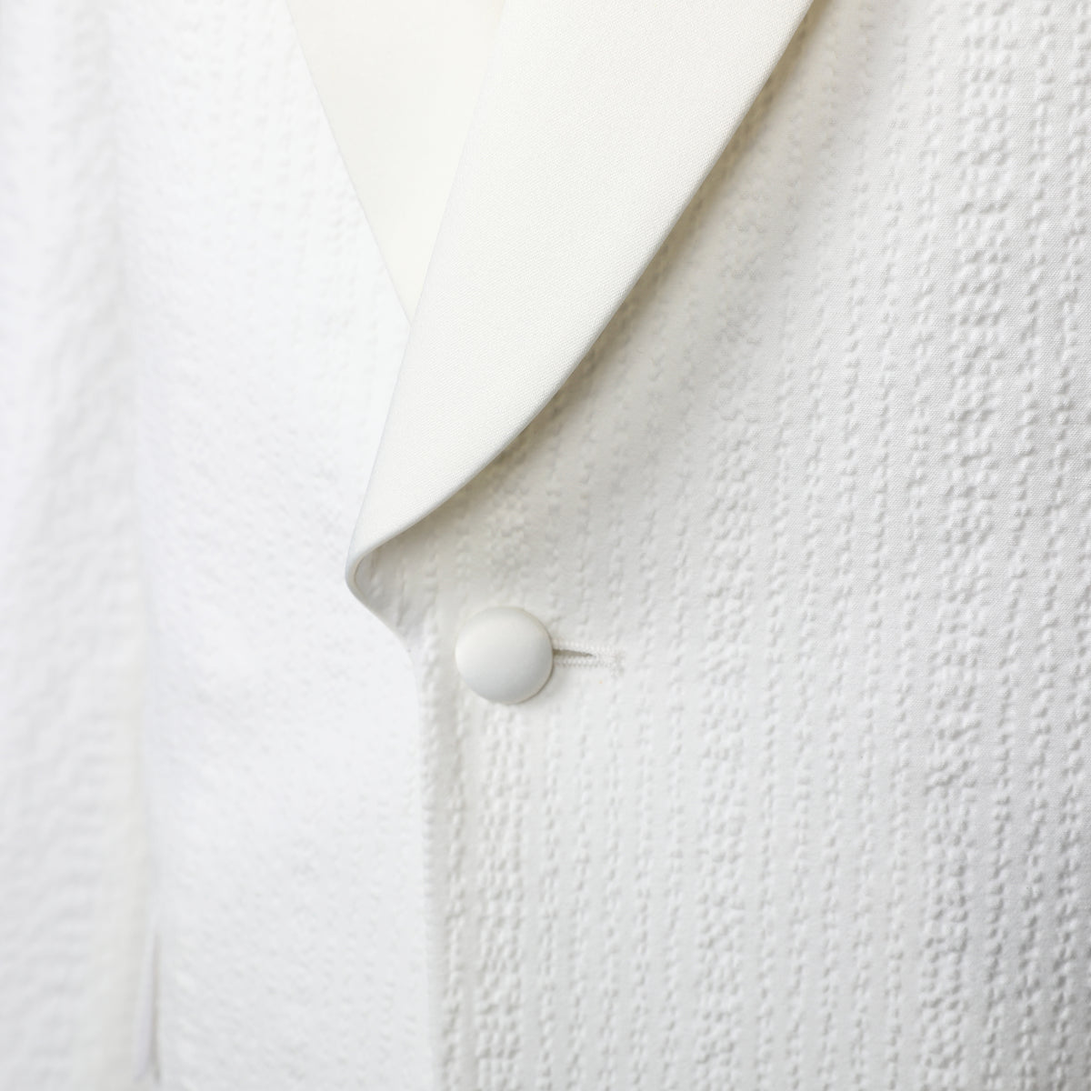 Audubon White Seersucker Shawl Dinner Jacket