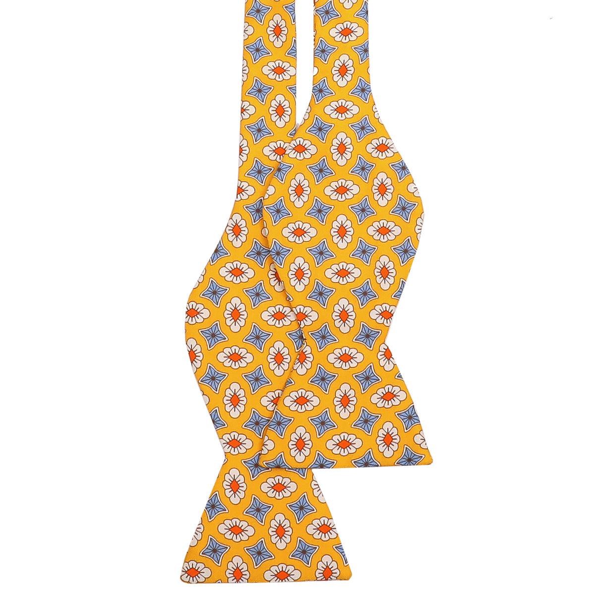 Yellow & Blue Floral Bowtie
