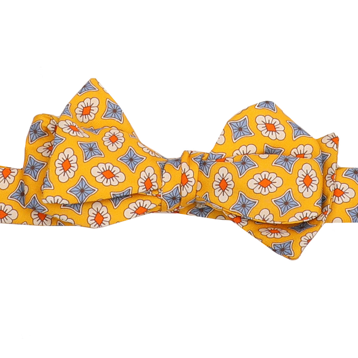 Yellow & Blue Floral Bowtie